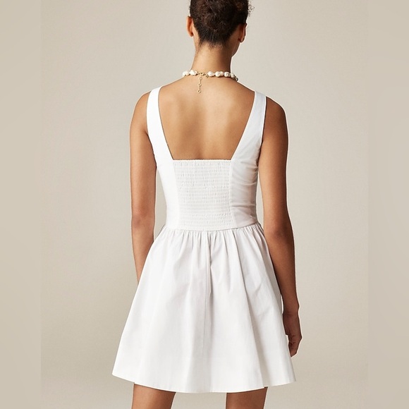 NWT J. Crew Fit-and-Flare Corset Mini Dress with Pockets, Size 2 - Picture 2 of 13